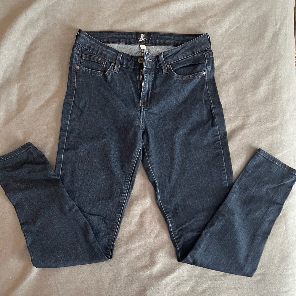 JUST BLACK Grace High Rise Super Skinny Jean in Indigo